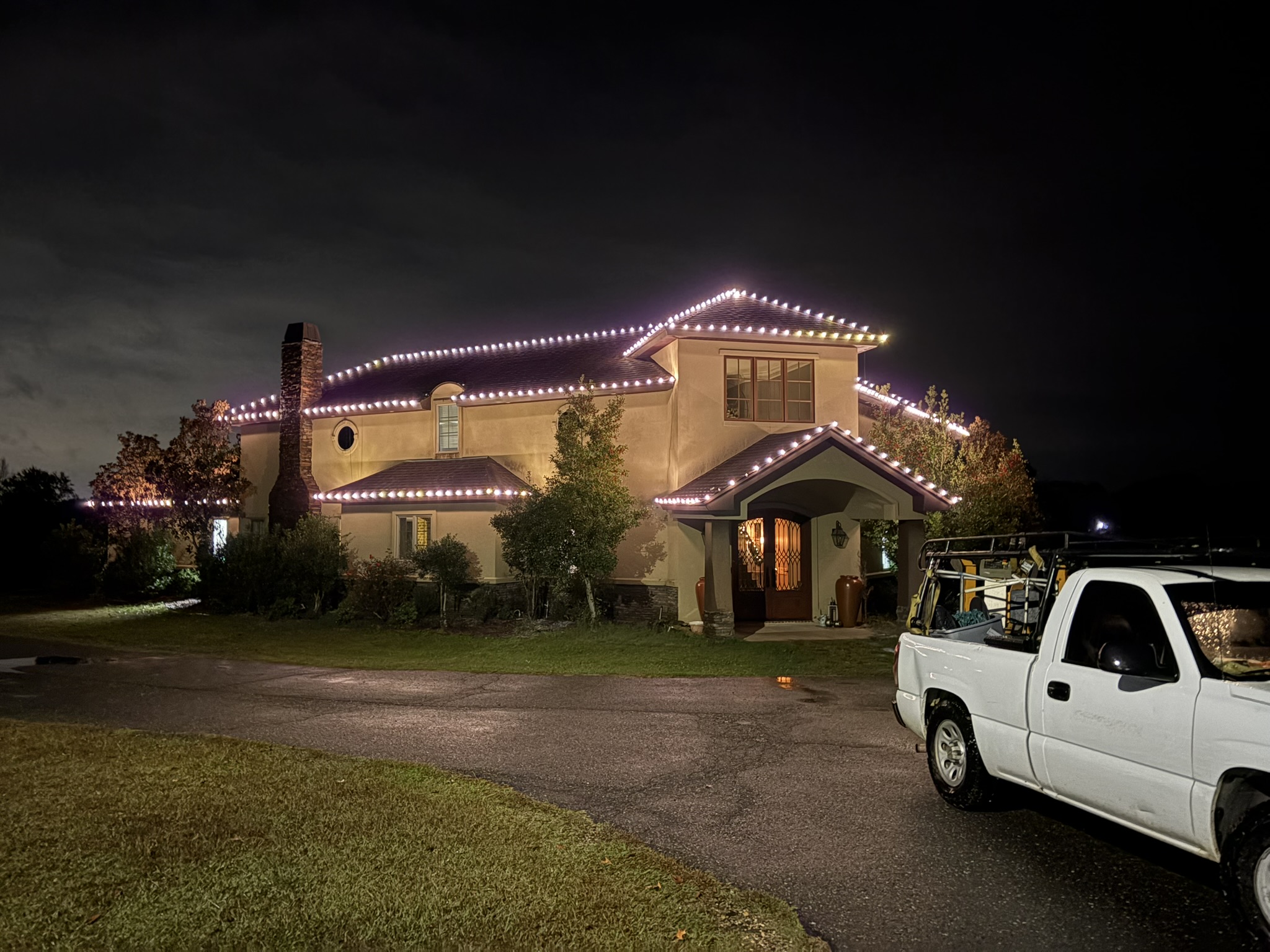 Professional holiday lighting installation