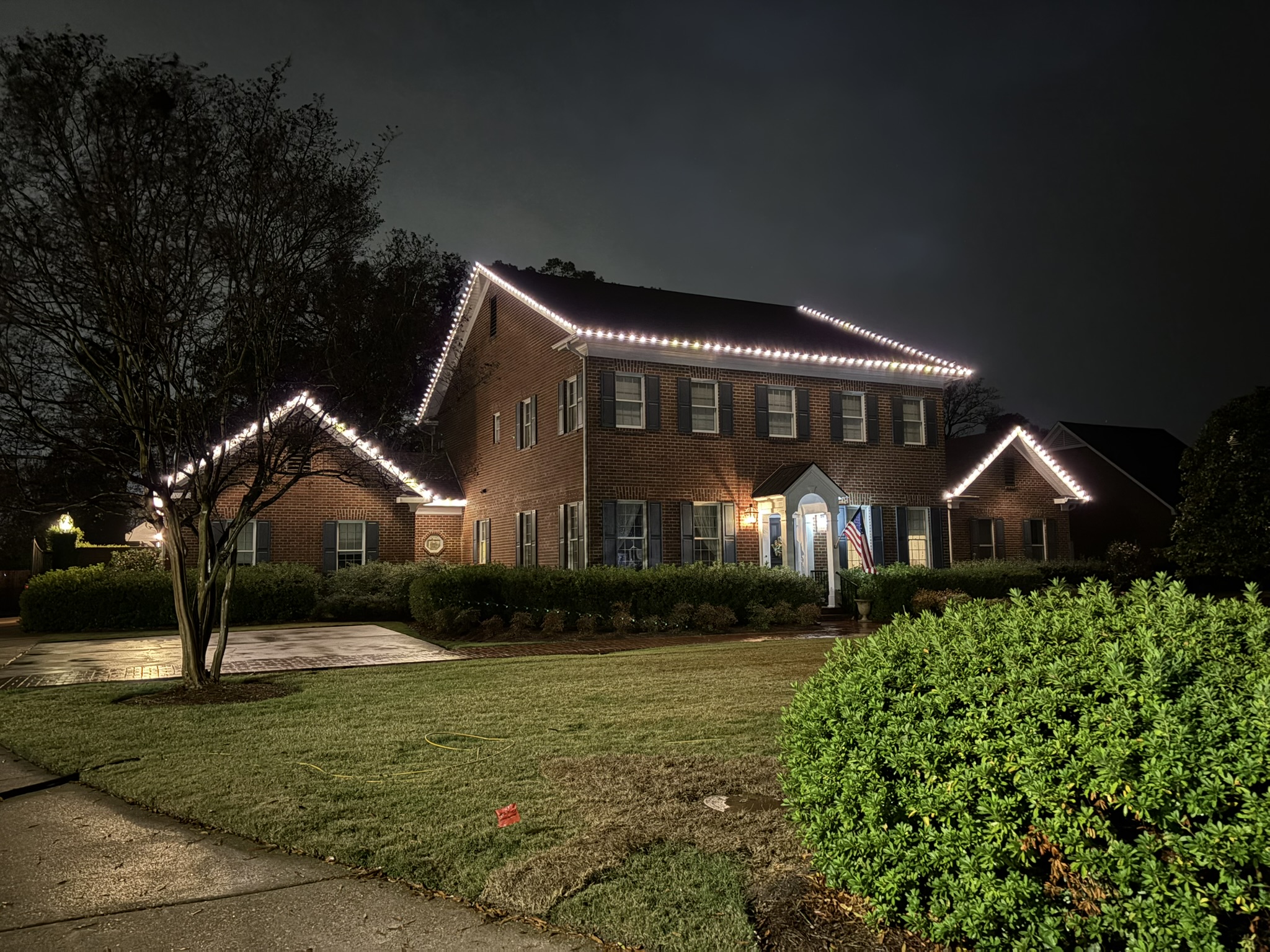 Professional holiday lighting installation