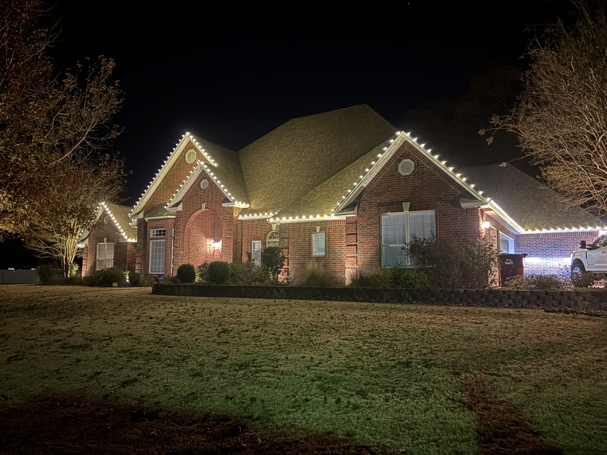 Professional holiday lighting installation